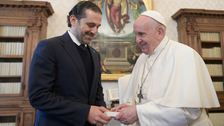 Pope Meets With Lebanon&rsquo;s Prime Minister