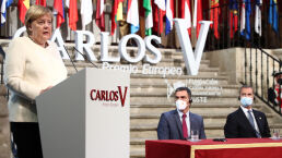 Merkel ‘Honored’ With the Charles V European Award