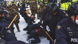 Police Brutally Crack Down on Freedom Convoy Protesters
